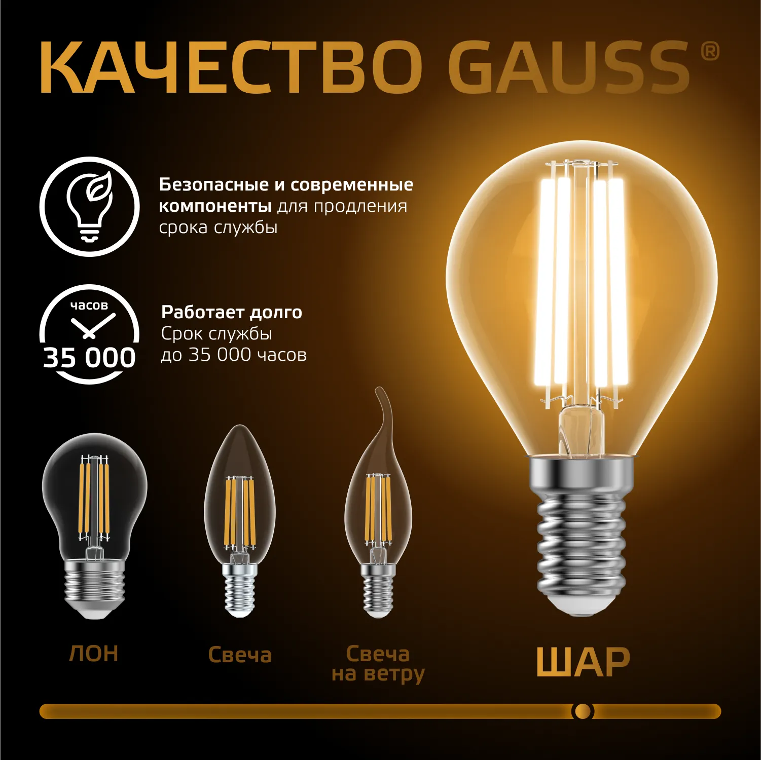 Лампа светодиодная филаментная LED 13 Вт 1100 лм 2700К шар P45 теплый E14 AC 220В прозрачная колба B