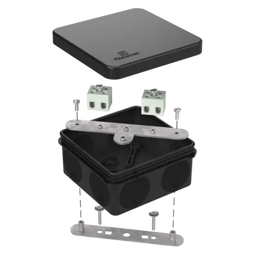 Коробка огнестойкая для о/п двухкомпонентная 60-0210-FR2.5-4 Е15-Е120 RAL9005 80х80х40 (44 шт/кор)