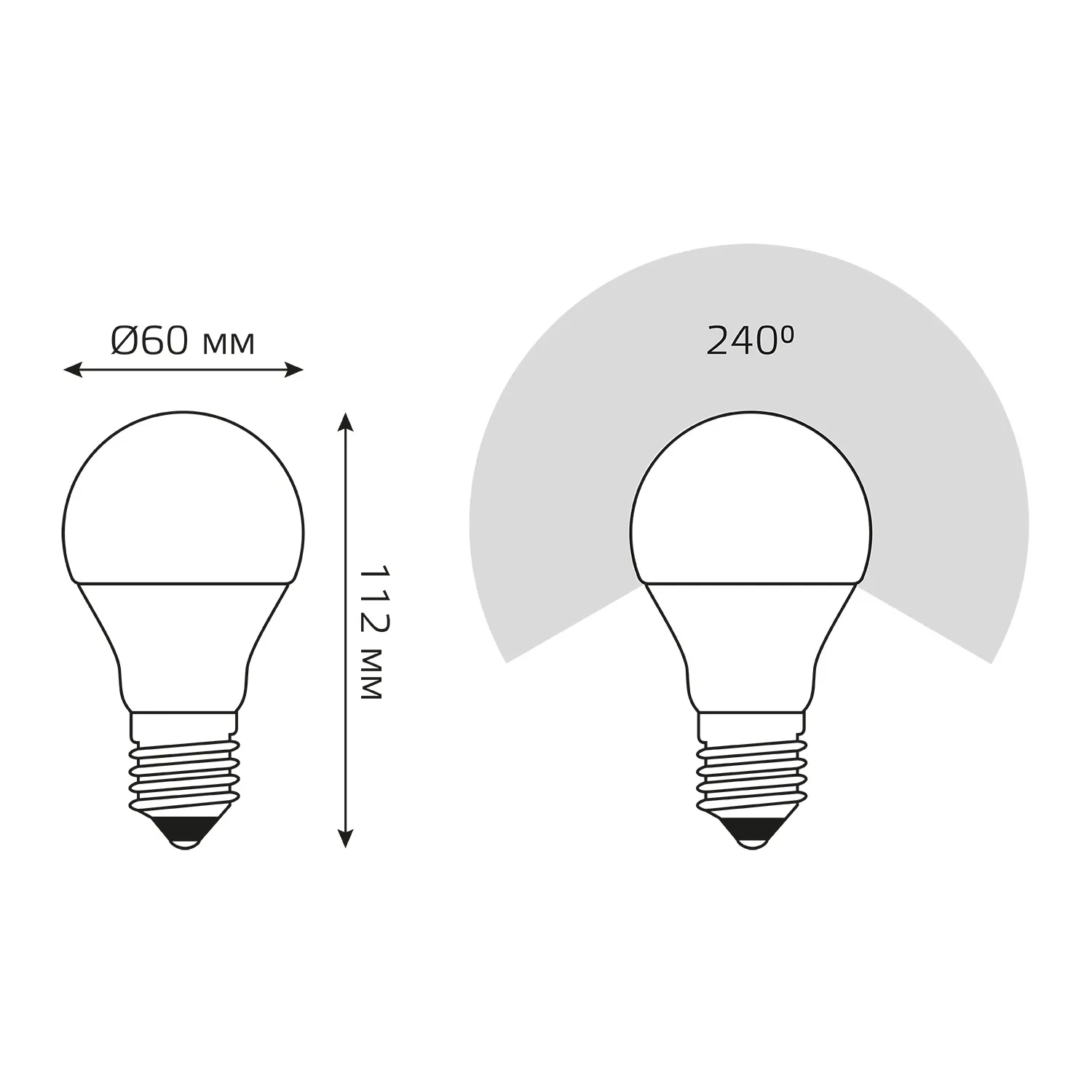 Лампа светодиодная 11 Вт E27 3000 K 960 Lm 240 град. Gauss 102502111-D