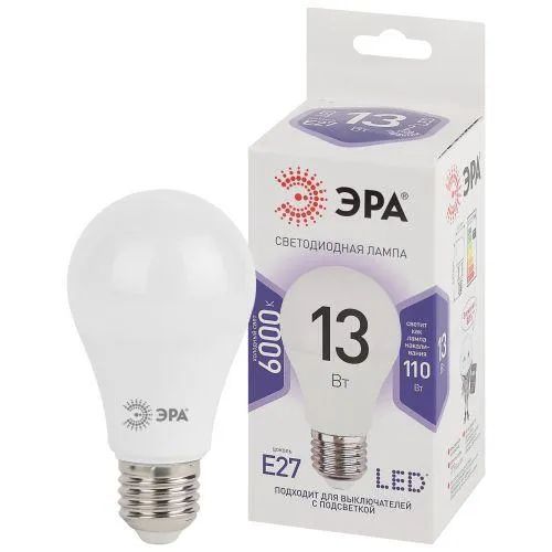 Лампа светодиодная LED A60-13W-860-E27 | Б0031395 | ЭРА