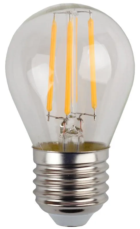 Лампа светодиодная F-LED P45-9w-840-E27 (филамент, шар, 9Вт, нейтр, E27) | Б0047029 | ЭРА