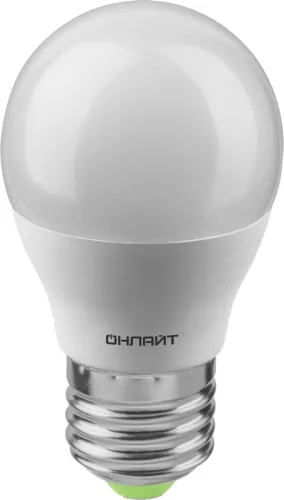 Лампа светодиодная 90 065 OLL-G45-12-230-6.5K-E27-FR ОНЛАЙТ 90065