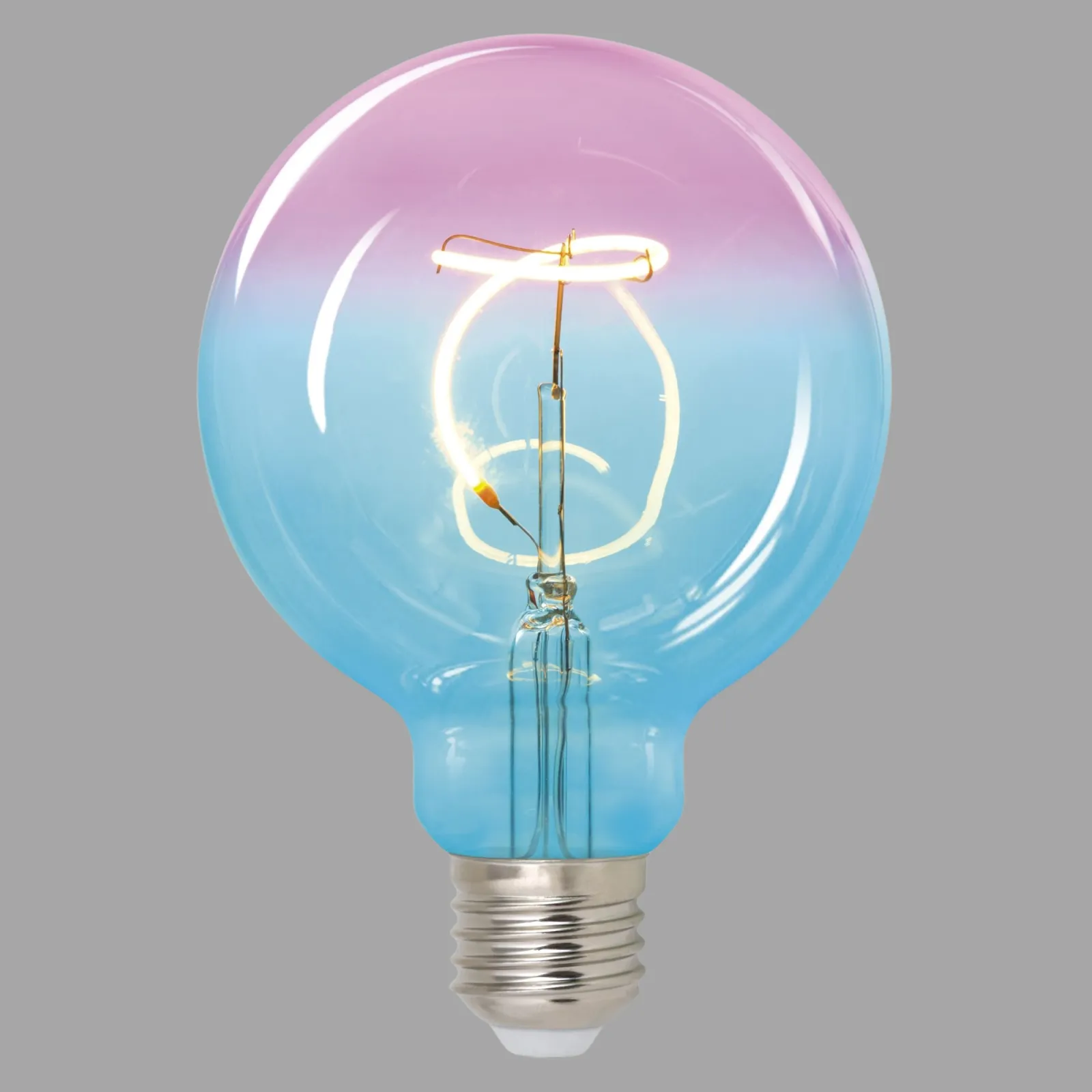 Лампа светодиодная филаментная LED-SF01-4W/SOHO/E27/CW BLUE/WINE GLS77TR SOHO спиральный филамент си