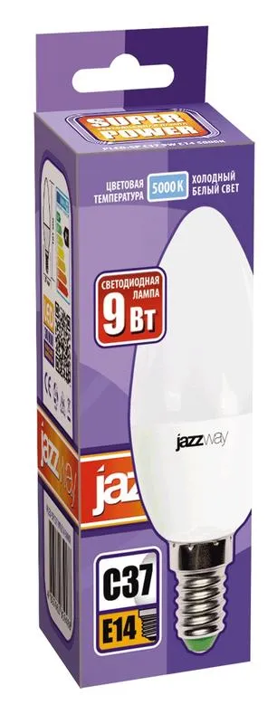 Лампа светодиодная LED 9Вт E14 230В 5000К PLED- SP C37 | 2859488A | Jazzway