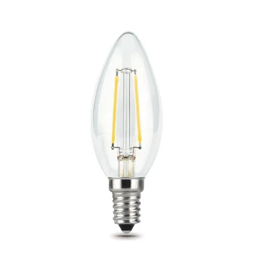 Лампа светодиодная филаментная Black Filament 5Вт свеча 4100К нейтр. бел. E14 450лм GAUSS 103801205