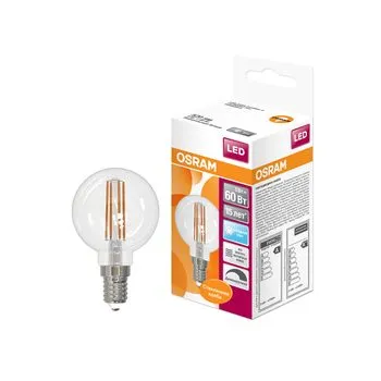 Лампа светодиодная филаментная LED STAR Classic P 5W, прозрачная колба, Е14 LSCLP60D 5W/840 230V FIL