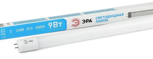 Лампа cветодиодная LED T8-9W-840-G13-600mm (диод,трубка стекл,9Вт,нейтр,пов. G13) (25/1225) | Б00199