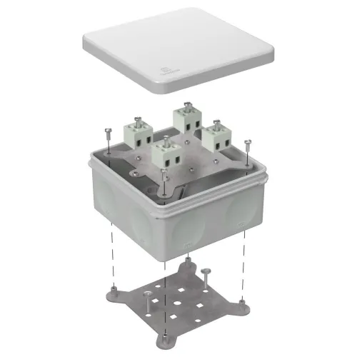 Коробка огнестойкая для о/п двухкомпонентная 60-0300-FR2.5-8 Е15-Е120 RAL7035 100х100х50 (14 шт/кор)