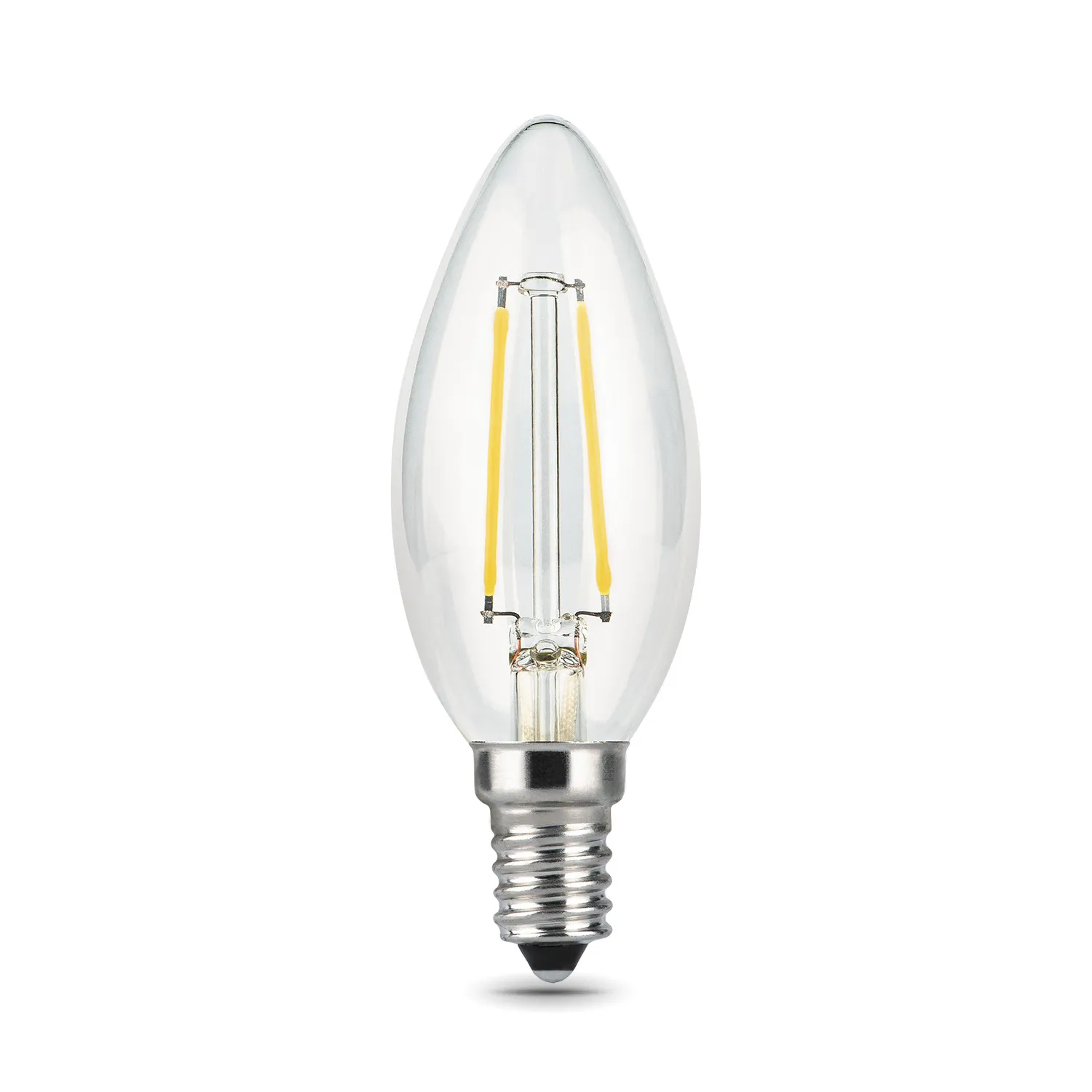 Лампа светодиодная филаментная Black Filament 11Вт свеча 4100К нейтр. бел. E14 830лм GAUSS 103801211
