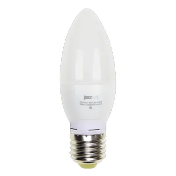 Лампа светодиодная LED 5Вт Е27 220В 3000К PLED- ECO-C37 свеча | 2855312A | Jazzway