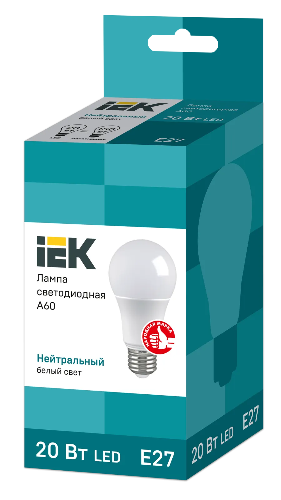 Лампа светодиодная ECO A60 20Вт грушевидная 230В 3000К E27 IEK LLE-A60-20-230-30-E27