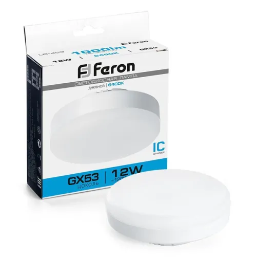 Лампа светодиодная LB-453 12Вт 6400К GX53 230В FERON 25868