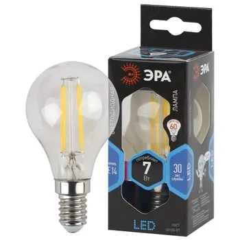 Лампа светодиодная, филаментная 7Вт E14 4000 K 730 Lm 270 град. F-LED