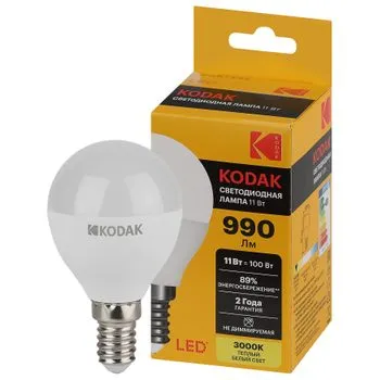 Лампа светодиодная 11Вт E14 3000 K 990 Lm 270 град. P45-11W-830-E14