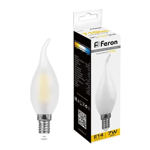 Лампа светодиодная LB-67 7Вт матовая 2700К E14 230В FERON 25786