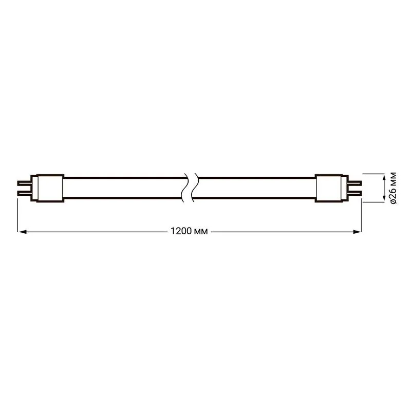 Лампа светодиодная LED 20Вт G13 220В 6500К PLED T8-1200GL FROST трубчатая | 1025340 | Jazzway