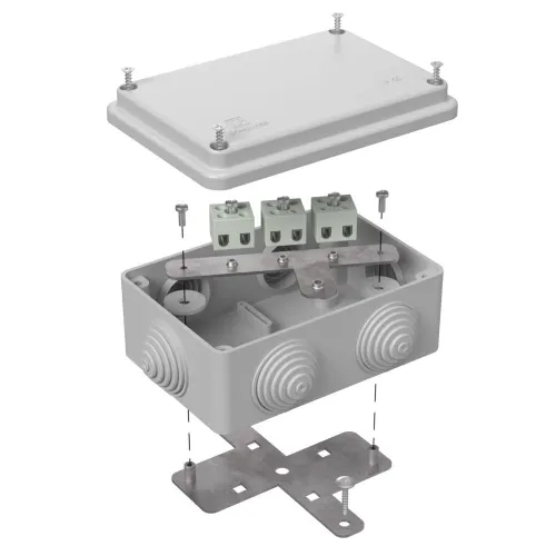 Коробка огнестойкая для о/п 40-0340-FR2.5-6 Е15-Е120 RAL7035 120х80х50 (20 шт/кор)