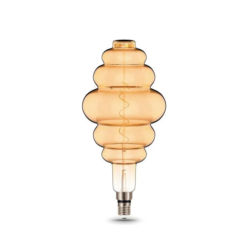 Лампа светодиодная филаментная Black Filament 6Вт Honeycomb золотая 2400К тепл. бел. E27 420лм GAUSS