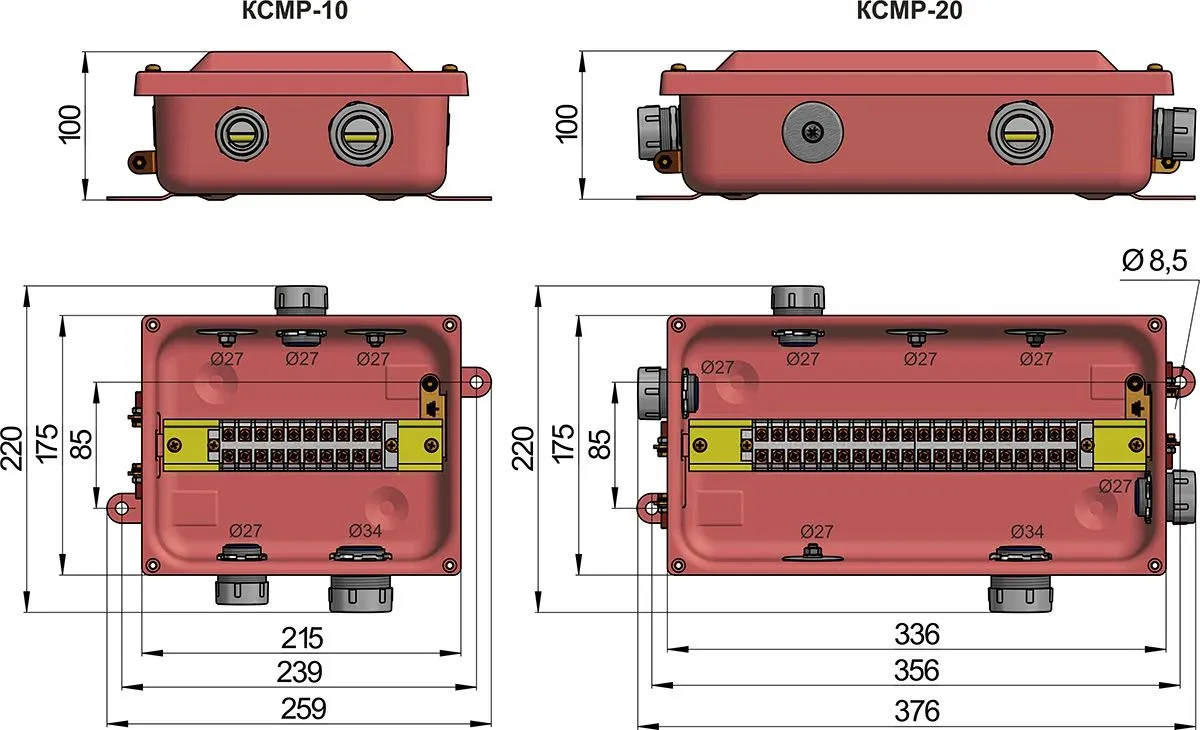 Коробка соединительная КСМР-10 У2 IP54 ГОФРОМАТИК/ЗЭТАРУС zeta30374