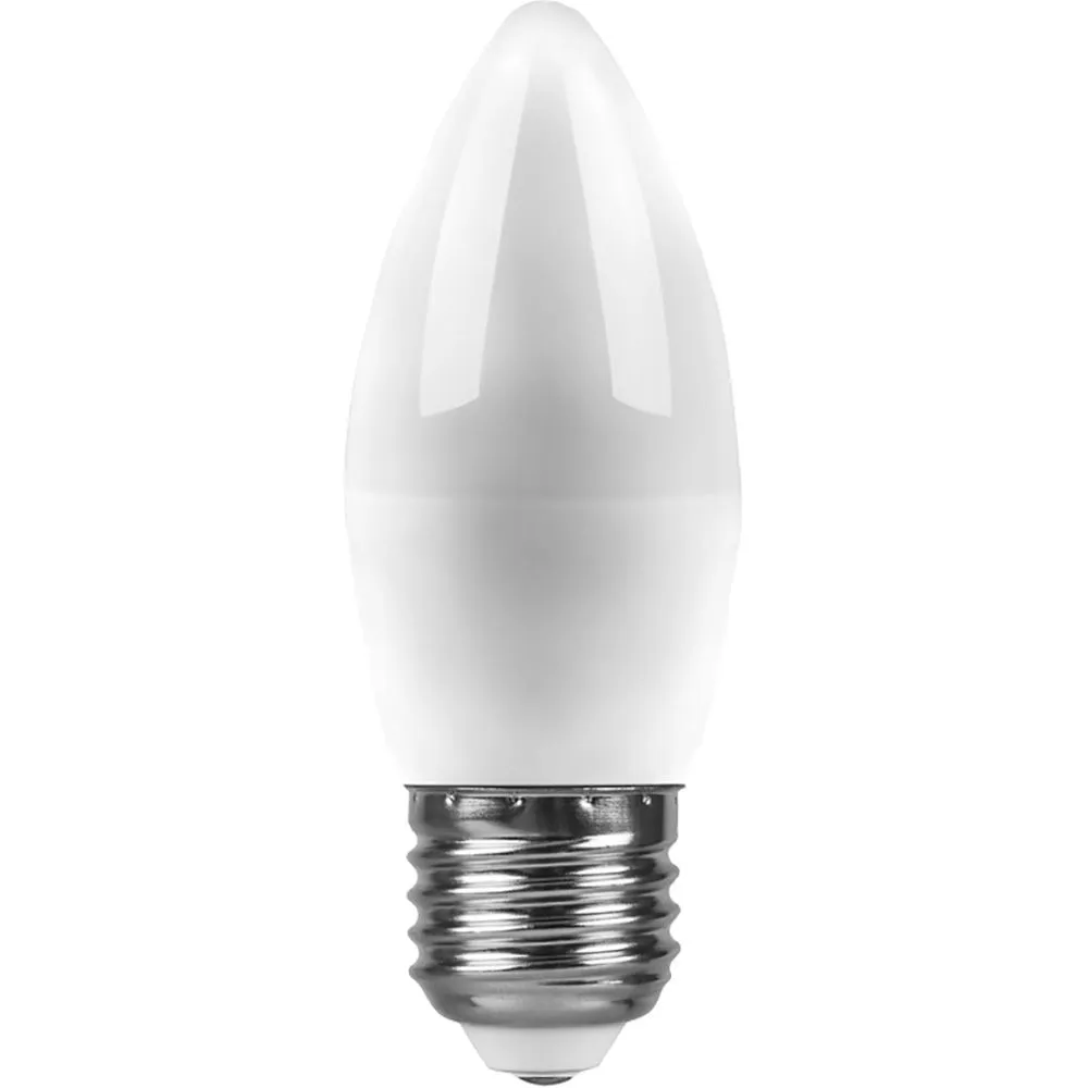Лампа светодиодная LB-570 9Вт C37 свеча 6400К E27 230В FERON 25938