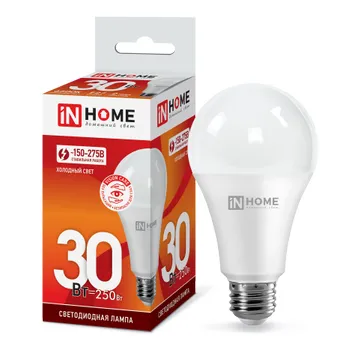 Лампа светодиодная LED-A70-VC 30Вт грушевидная 6500К холод. бел. E27 2850лм 230В IN HOME 46906120241