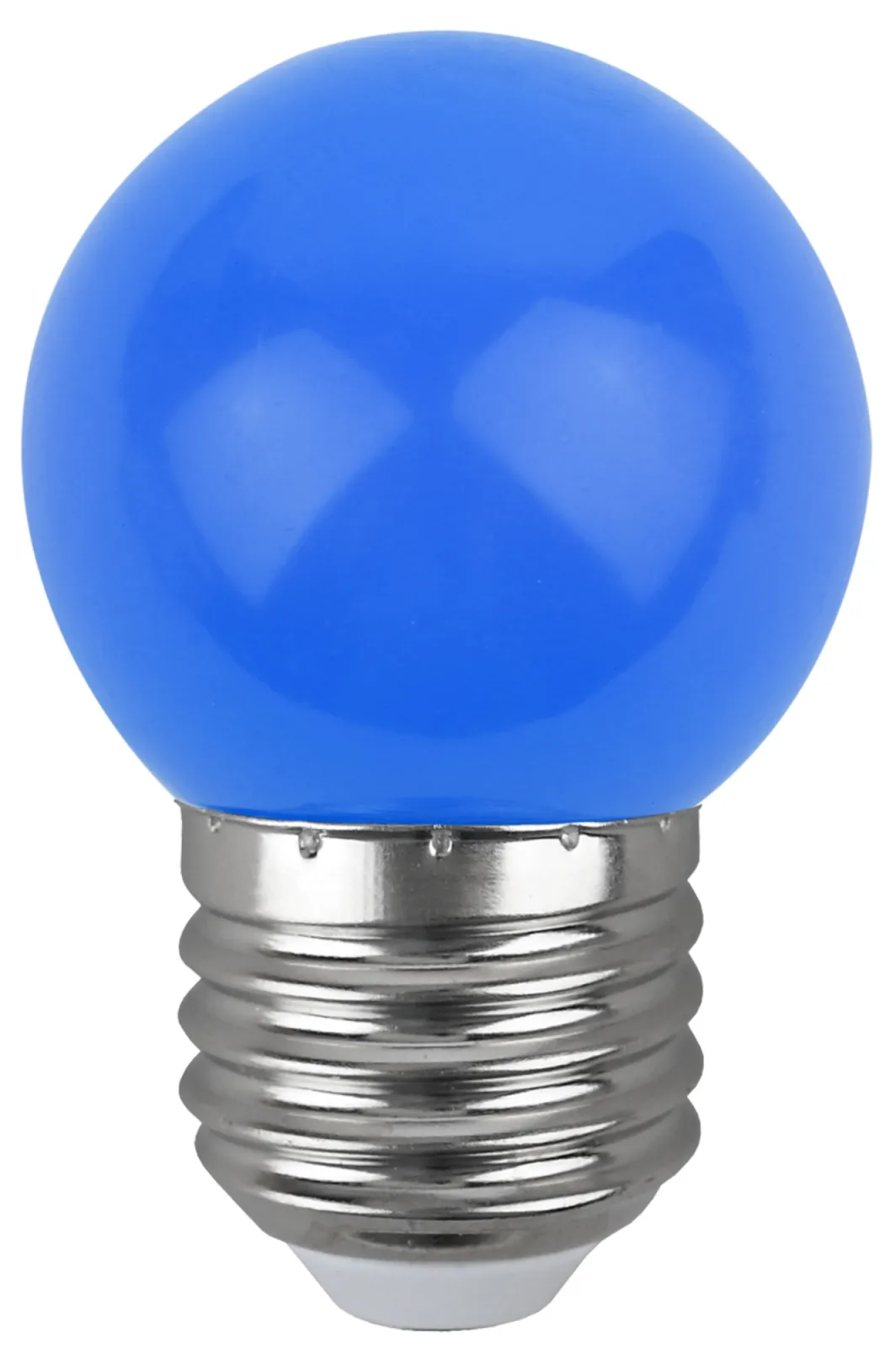 Лампы cветодиодные ERABL45-E27 LED Р45-1W-E27 (диод. шар син., 4SMD, 1W, E27, для белт-лайт) (10/100