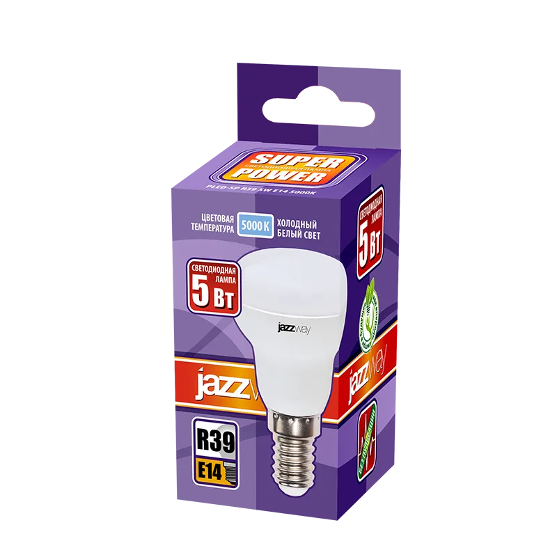Лампа светодиодная 5 Вт E14 5000 K 400 Lm 120 град PLED Power JAZZWAY .1033598
