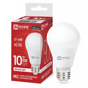 Лампа светодиодная низковольтная LED-MO-PRO 10Вт грушевидная матовая 4000К нейтр. бел. E27 900лм 12-