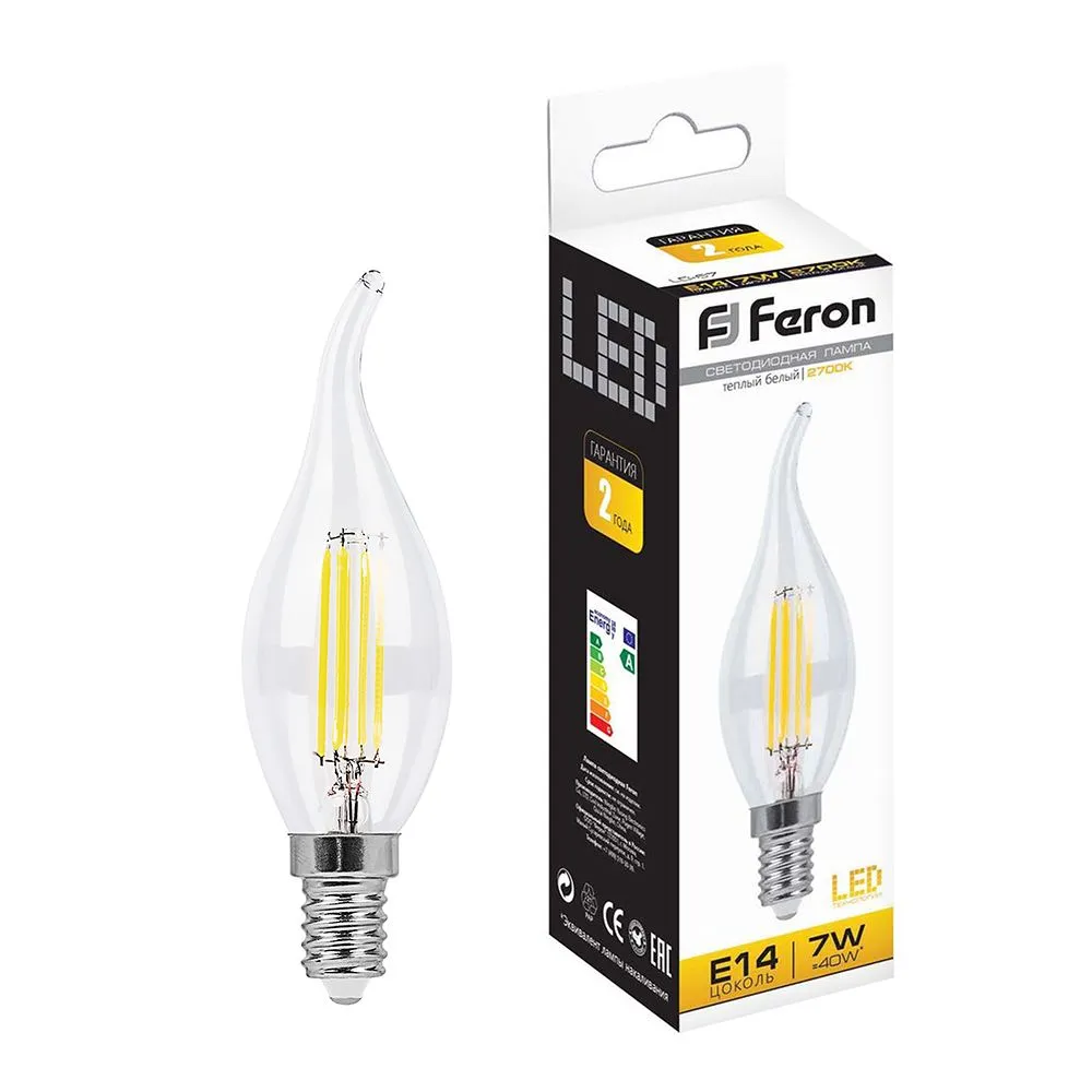 Лампа светодиодная LB-67 7Вт 2700К E14 230В FERON 25727