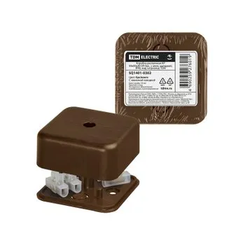 Коробка распаячная КР 50x50x20 ОП бук, с клем. колодкой, IP40