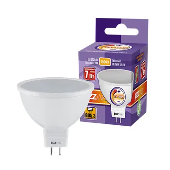 Лампа светодиодная LED 7Вт GU5.3 220В 3000К PLED- DIM JCDR отражатель (рефлектор) | 1035400 | Jazzwa
