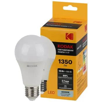 Лампа светодиодная 15Вт E27 4000 K 270 град. A60-15W-840-E27