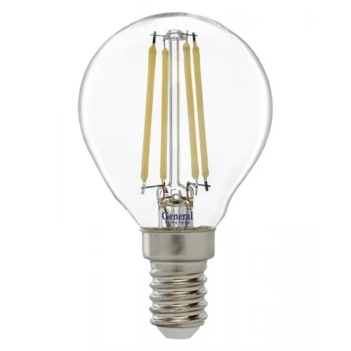 Лампы General LED GLDEN-G45S-10-230-E14-6500 (649914) шарик нити
