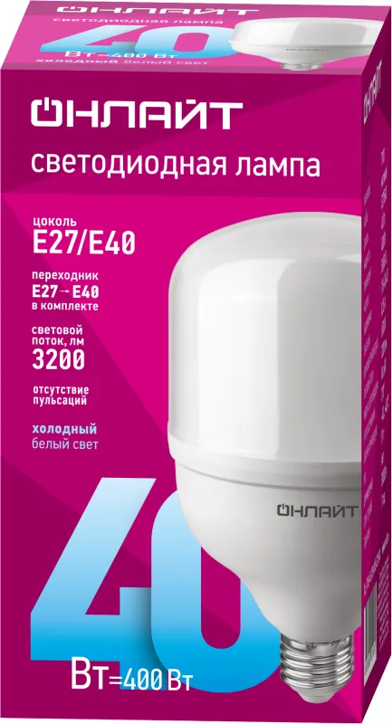 Лампа светодиодная высокомощная 82 903 OLL-T100-40-230-865-E27E40 40Вт 6500К холод. бел. E27/E40 320