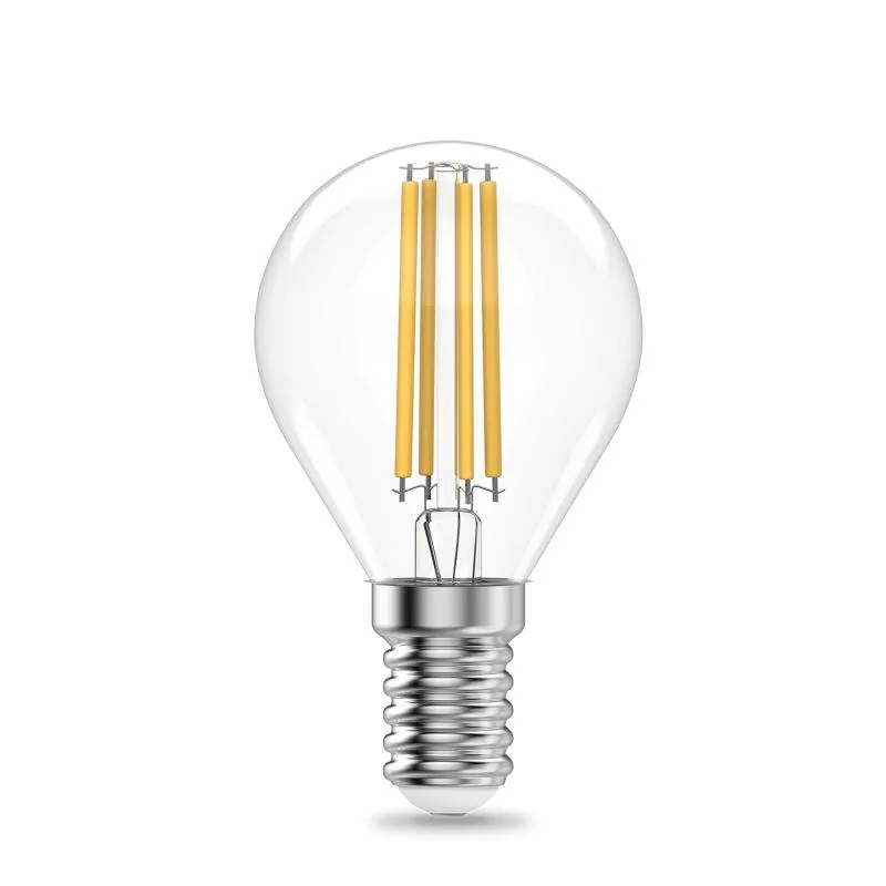 Лампа светодиодная филаментная LED 12 Вт 750 лм 4100К шар P45 нейтральный E14 AC 220В прозрачная кол