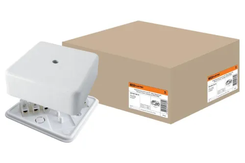 Коробка распаячная КР 100x100x44 ОП с клем. колодкой белая IP40