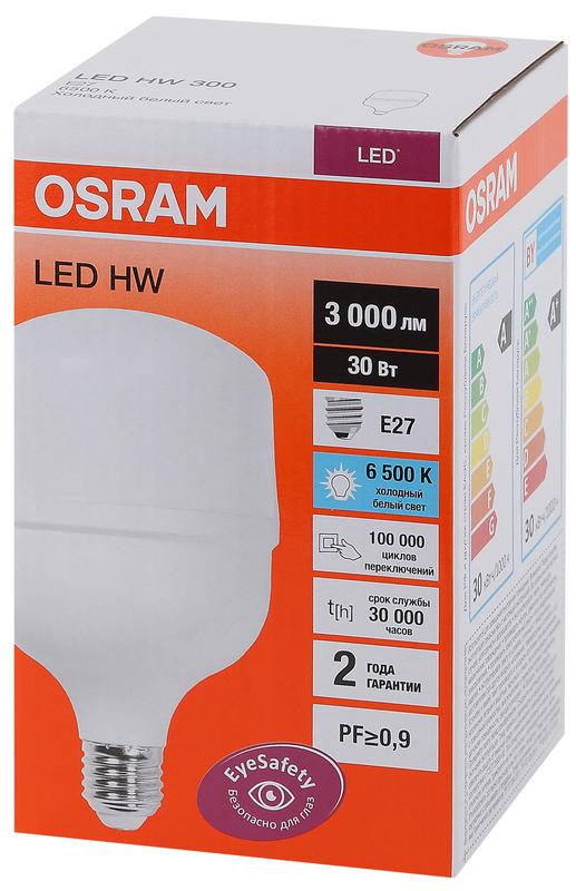 Лампа светодиодная промышленная LED HW 30W/865 230V E27 12X1 3000Лм | 4058075576797 | OSRAM