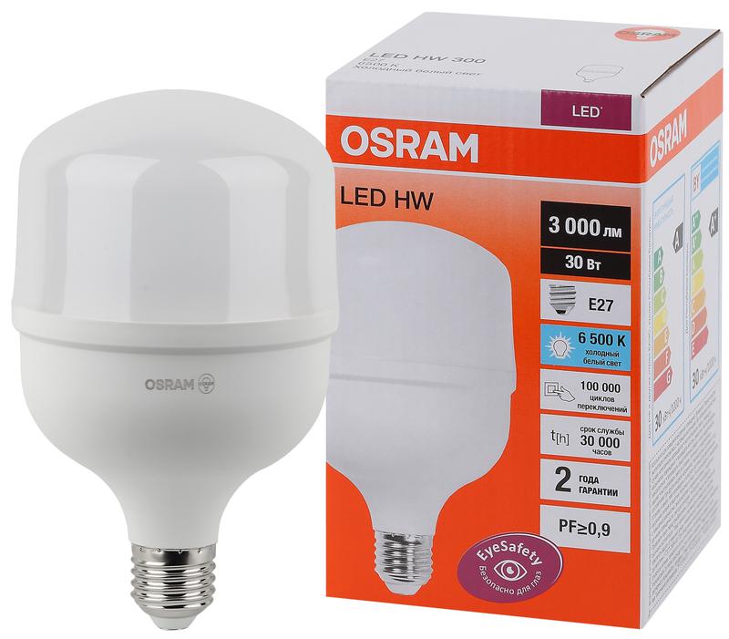 Лампа светодиодная промышленная LED HW 30W/865 230V E27 12X1 3000Лм | 4058075576797 | OSRAM