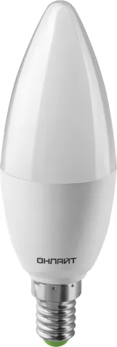 Лампа светодиодная 90 416 OLL-C37-13-230-6.5K-E14-FR (PRO 90-240В) ОНЛАЙТ 90416
