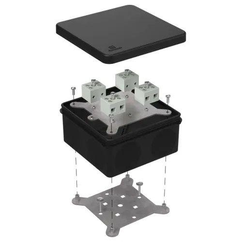 Коробка огнестойкая для о/п двухкомпонентная 60-0300-FR6.0-8 Е15-Е120 RAL9005 100х100х50 (14 шт/кор)