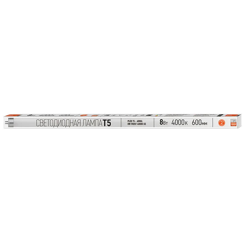 Лампа светодиодная PLED T5 - 600GL 8w FROST 4000K 230V/50Hz (стекло) | .5016033 | Jazzway