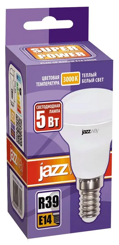 Лампа светодиодная LED 5Вт E14 220В 3000К PLED- SP R39 отражатель (рефлектор) | 1033581 | Jazzway