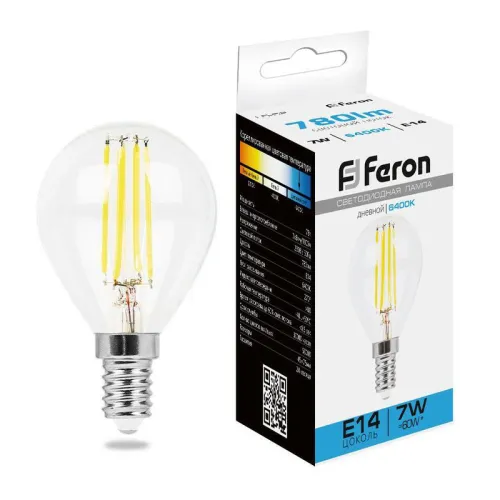 Лампа светодиодная LB-52 7Вт 6400К E14 230В FERON 38221