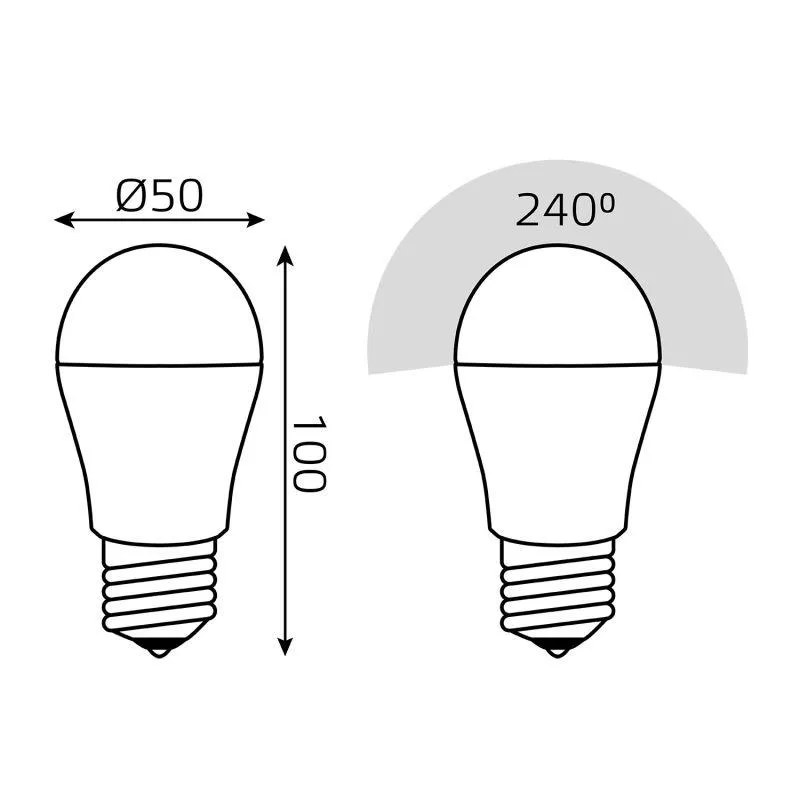 Лампа светодиодная Basic 13Вт P45 шар 4000К нейтр. бел. E27 1200лм GAUSS 10502232