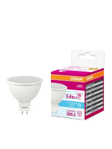 Лампа светодиодная LED STAR MR16 3, 110°, 220-240 вольт, GU5, 3 LSMR1635110 3.4W/840230VGU5.310X1RU