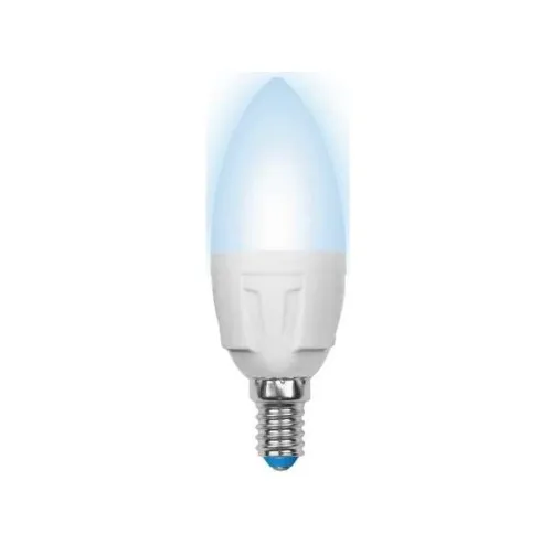 Лампа светодиодная LED-C37 7W/NW/E14 /FR PLP01WH Яркая 7Вт свеча матовая 4000К нейтр. бел. E14 (упак
