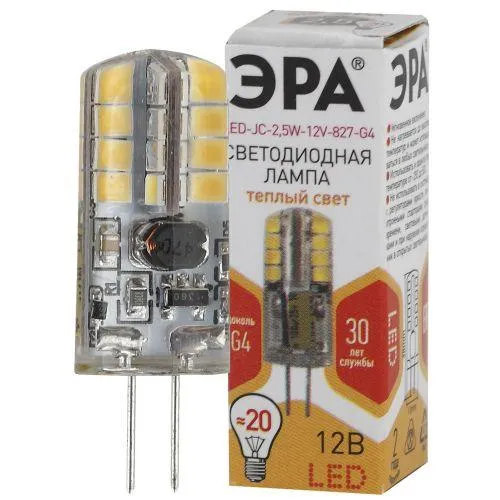 Лампа светодиодная LED 2,5Вт G4 12В 2700К JC капсульная | Б0033191 | ЭРА