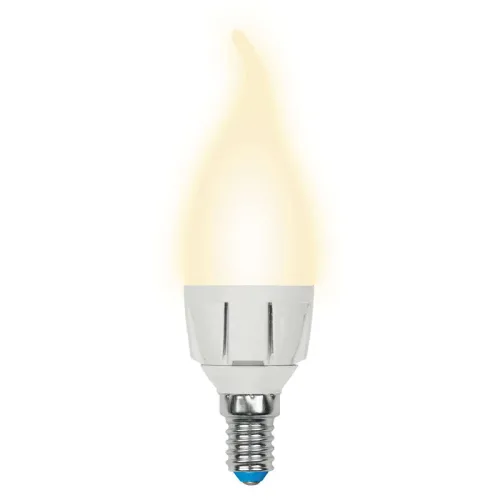 Лампа светодиодная LED-CW37 7W/WW/E14/FR PLP01WH Яркая 7Вт свеча на ветру матовая 3000К тепл. бел. E