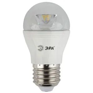Лампа LED P45- 7w-827-Е27-Сlear прозрачная ЭРА (518443)