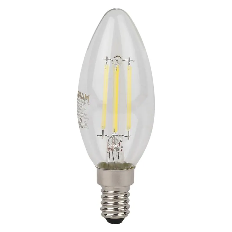 Лампа светодиодная филаментная LSCLB60 5W/827 230VFILCL 5Вт 2700К тепл. бел. E14 600лм B угол пучка 